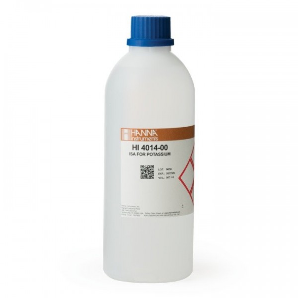Solución ISA para electrodo ISE de Potasio, 500 ml