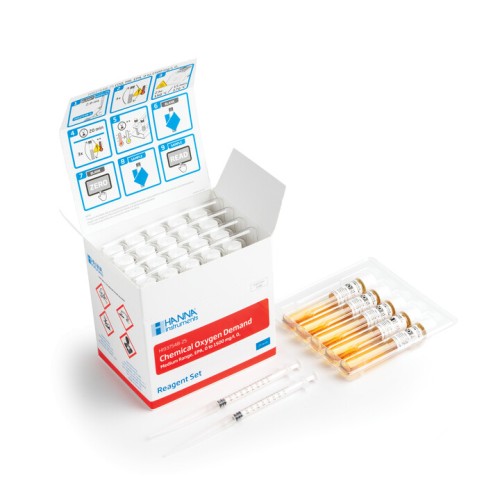 Cubeta test DQO rango medio 0 a 1500 mg/L 25 test